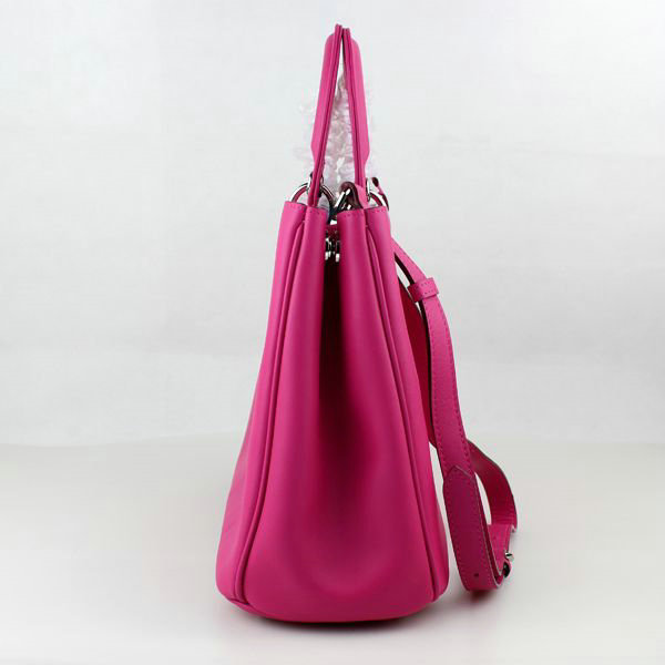 Christian Dior diorissimo original calfskin leather bag 44373 rose red & light purple - Click Image to Close